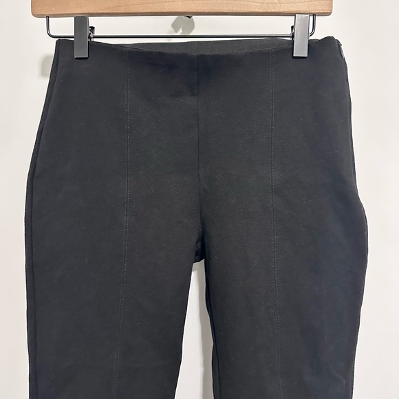 Quince Black Ankle-Length Ultra-Stretch Ponte Pintuck Ankle Pants - Picture 3 of 8